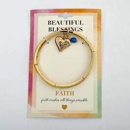 Gold Faith Stretch Bracelet
