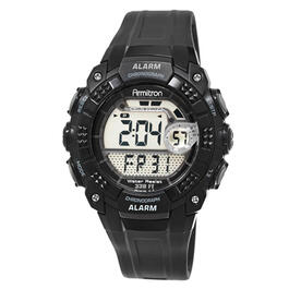Mens Armitron Black Resin Sport Watch - 40-8209BLK
