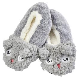 Womens Fuzzy Babba Owl Fuzzy Slipper Socks