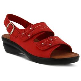 Womens Flexus&#40;R&#41; By Spring Step Ceri Wedge Sandals - Red