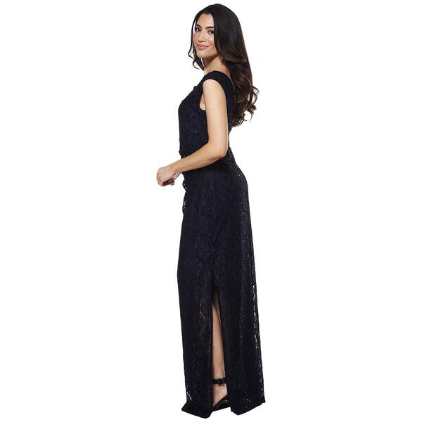 Womens Connected Apparel Sleeveless Sequin Lace Cutout Dress