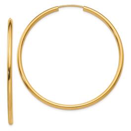 Gold Classics&#40;tm&#41; 41mm. 14k Polished Endless Hoop Earrings