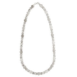 Ellen Tracy Sterling Silver Stampato Necklace