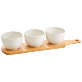 Gracious Dining 3pc. Tidbit Bowls with Bamboo Tray