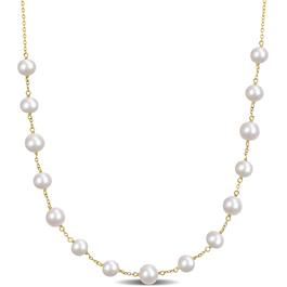Gemstone Classics&#40;tm&#41; 18kt. Gold Pearl Bead Necklace