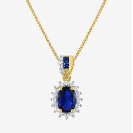 Gemstone Classics&#40;tm&#41; Lab Created Sapphire Pendant