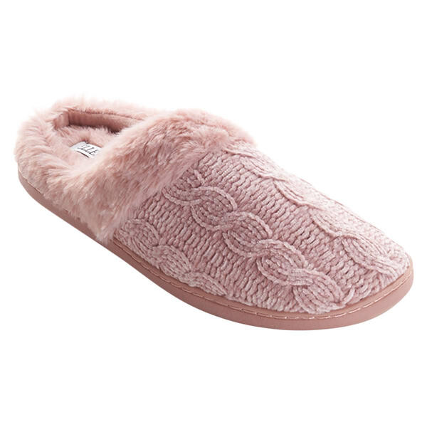 Womens Ellen Tracy Chenille Clog Slippers - image 