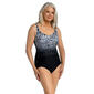 p/h3/24 Womens Maxine Animal Off The Shoulder Maillot One Piece - image 1