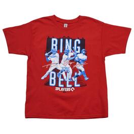 Mens Phillies Player Ring the Bell Short Sleeve Tee - Red