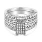 Haus of Brilliance 3/4ctw Diamond Engagement Ring and Band Set - image 3