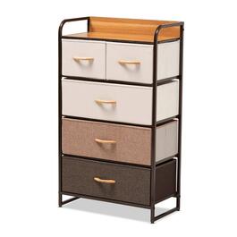 Baxton Studio Volkan Modern Multi-Color 5-Drawer Storage Cabinet