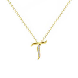 Accents by Gianni Argento Diamond Accent T Initial Necklace