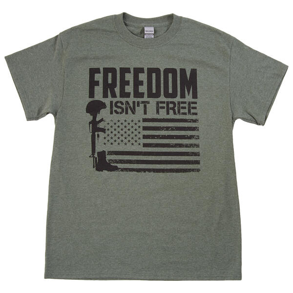 Mens Patriotic The Fallen Military Short Sleeve Graphic T-Shirt - image 