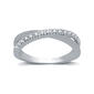 Endless Affection&#40;tm&#41; 1/10ctw. Diamond Sterling Silver Overlap Band - image 1