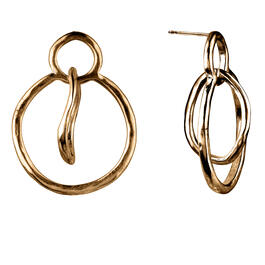 Bella Uno Gold Organic Hoop Earrings