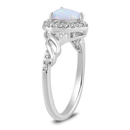 Gemstone Classics&#8482; Created Opal & Sapphire Heart Ring