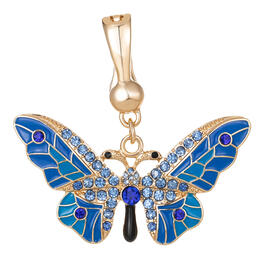 Wearable Art Gold-Tone Crystal Butterfly Enhancer