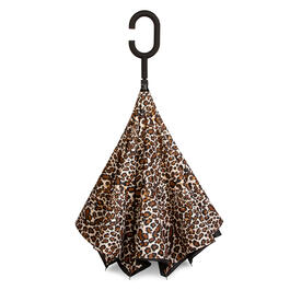 ShedRain Unbelievabrella&#8482; 48in. Stick Umbrella - Black/Leopard