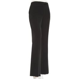 Womens Kasper Stretch Crepe Tab Front Pant with Pockets