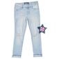 Girls &#40;7-12&#41; Blue Spice Destructed Roll Cuff Jeans - image 1