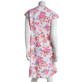Plus Size Karen Neuburger Flutter Sleeve Floral Nightshirt