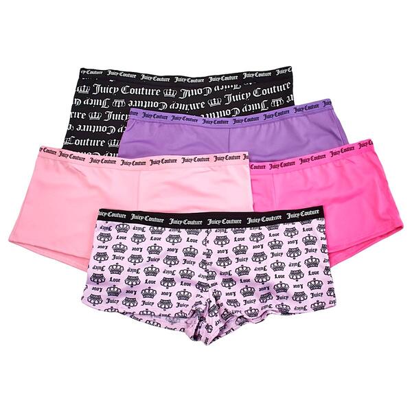 Juniors Juicy Couture 5pk. Micro Boyshort Panties JC8556-5PKBM - image 