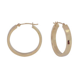 Candela 14kt. Yellow Gold Square Polished Hoop Earrings