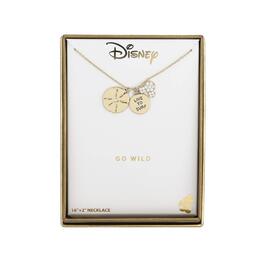 Shine 14K Gold Plated CZ Mickey Mouse Live to Surf Pendant
