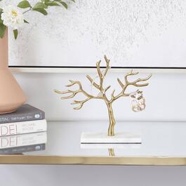 CosmoLiving  by Cosmopolitan Gold Marble Jewelry Stand