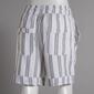 Womens Royalty 5in. Cuffed Stripe Shorts w/Pockets - Cream - image 2