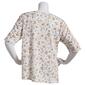 Womens Emily Daniels Shirred Elbow Sleeve Boat Neck Paisley Top - image 2