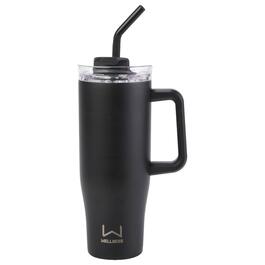 40oz. Double Wall Stainless Steel Tumbler w/ Handle - Black