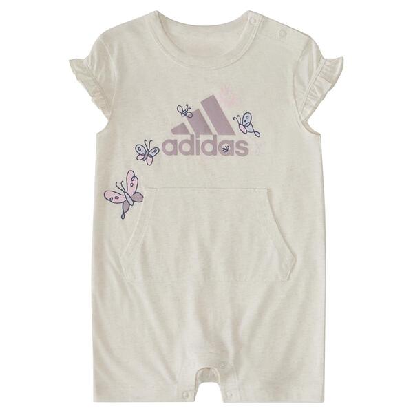Baby Girl &#40;3-9M&#41; adidas&#40;R&#41; Cap Sleeve Butterfly Romper - image 