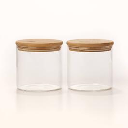 Glass 2pc. 21.9oz. Canister with Bamboo Lid