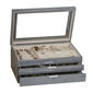 Mele & Co. Misty Glass Top Wooden Jewelry Box - image 2