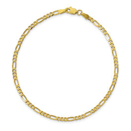 Gold Classics&#40;tm&#41;10kt. 2.75mm 7in. Flat Figaro Chain Bracelet