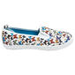Womens Ashley Blue Canvas Butterfly Print Flats - image 2