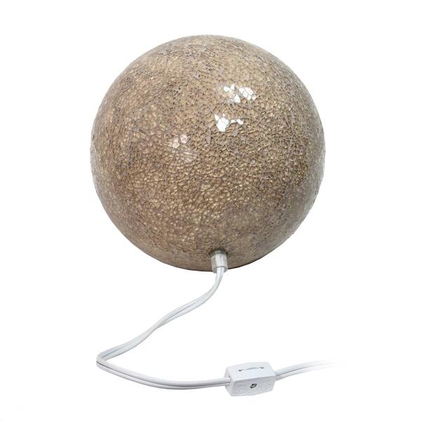 Simple Designs One Light Mosaic Stone Ball Table Lamp