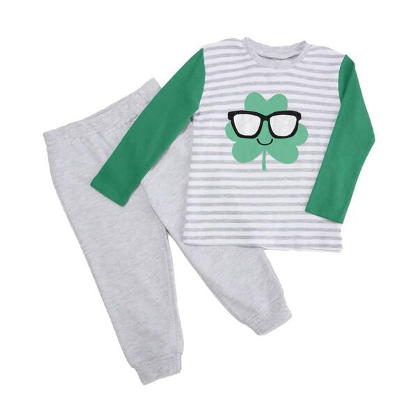 Toddler Boy Baby Essentials&#40;R&#41; St. Patty Clover Jogger Set - image 