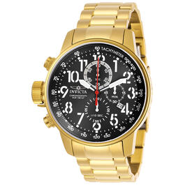 Mens Invicta IForce Chrono Black Dial Gold Watch - 28745