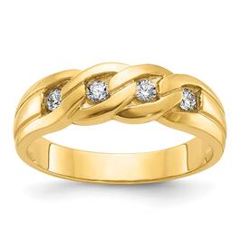 Mens Gentlemens Classics&#40;tm&#41; 14kt. Gold Link 1/4ct. Diamond Ring