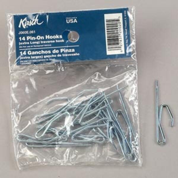 Kirsch&#40;R&#41;  Extra Long Pin-on Hooks - image 