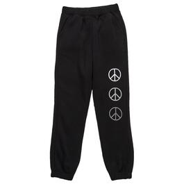 Girls &#40;7-16&#41; No Comment Peace Sign Drawstring Waistband Joggers