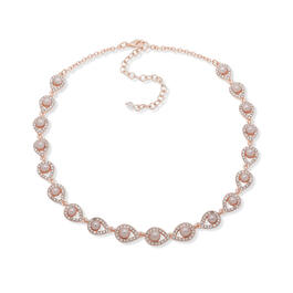 You're Invited Rose Gold Tone Crystal Collar Necklace