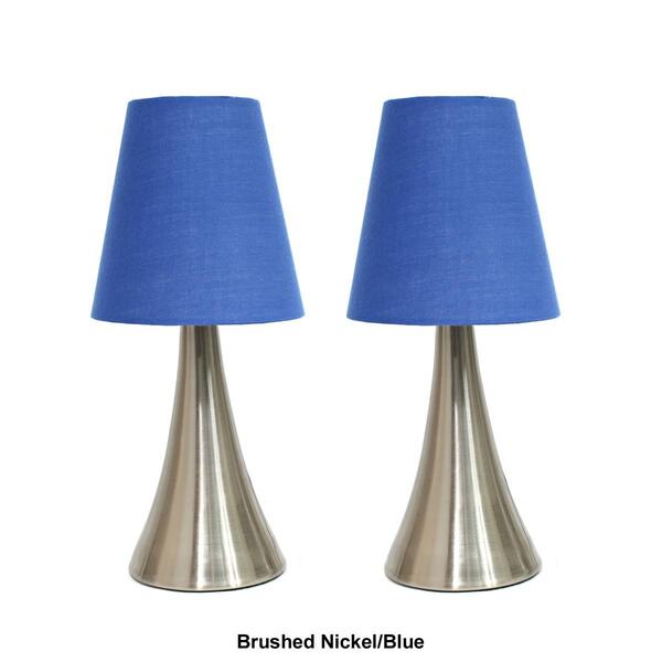 Simple Designs Valencia Touch Table Lamp Set w/Shade-Set of 2