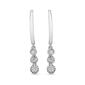 Sterling Silver 1/10cttw. Lab Grown Diamond Earrings - image 1
