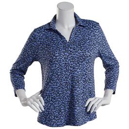 Womens Hasting & Smith 3/4 Roll Tab Sleeve Ditsy Printed Shirt