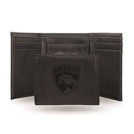 Mens NHL Florida Panthers Faux Leather Trifold Wallet