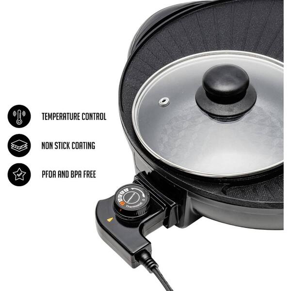 Ovente Electric Hot Pot & Smokeless Grill