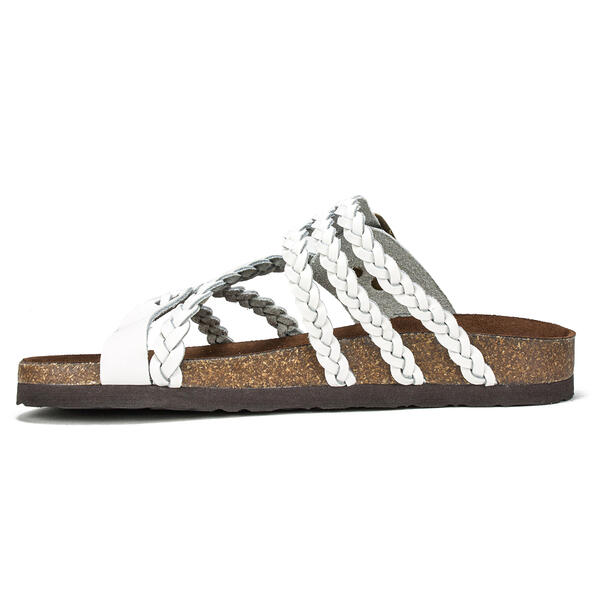 Womens White Mountain Hayleigh Comfort Braided Footbed Sandals